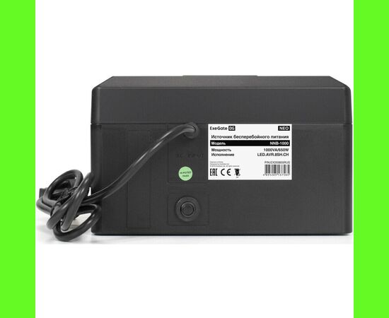  ИБП ExeGate Neo NNB-1000.LED.AVR.8SH.CH (EX293855RUS) 1000VA/650W Black 