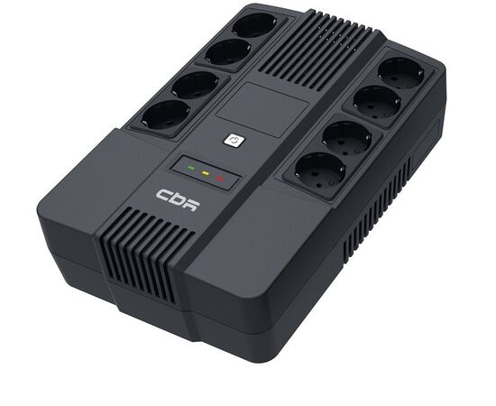  ИБП CBR UPS-OFK-101E-600 600VA/360W Schuko CEE 7 Outlets (x4 Battery Surge Protected; x4 Surge Protected), LED, AVR, 12V/7Ah 