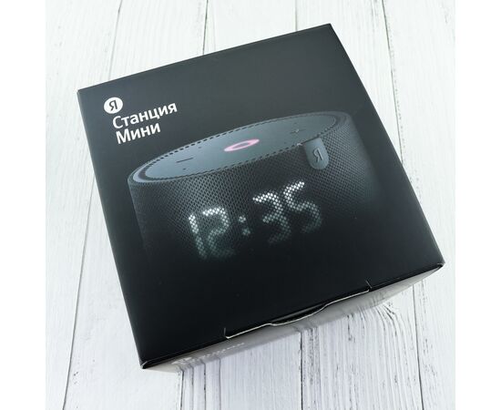 Яндекс Станция Мини 2.1 с часами YNDX-00020K (черный) 
