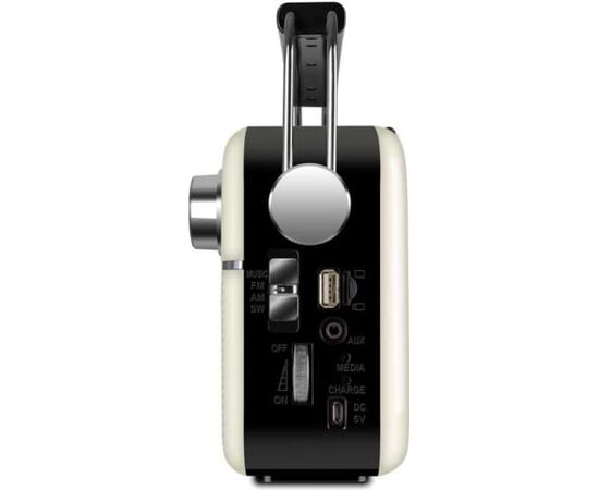  Радиоприёмник SVEN SRP-505, белый (3 Вт,Bluetooth, FM/AM/SW, USB, microSD, AUX,  встроенный аккумулятор) 