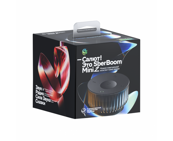  Акустическая система SBER серии SberBoom Mini 2 модели SBDV-00250, цвет: Квантовый чёрный 
