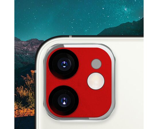  Защитное стекло на заднюю камеру COTEetCI Lens Film для iPhone 12 6.1", красный 