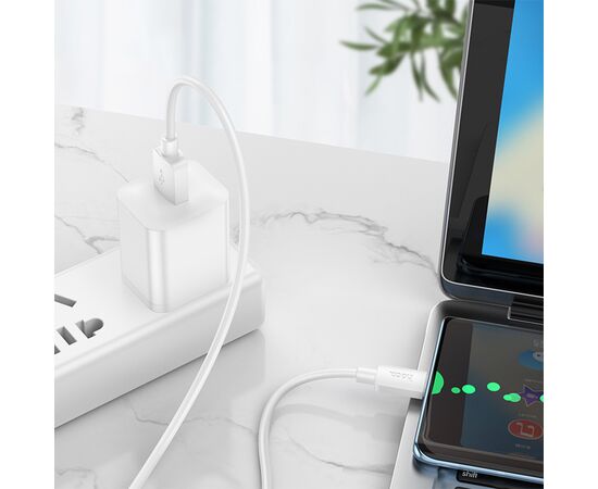  Кабель USB HOCO X96 Hyper USB - Type-C, 3A, 27W, 1 м, белый 