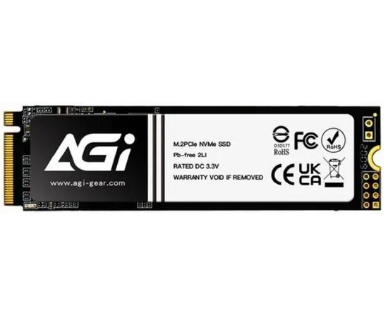  SSD AGI AI828 (AGI4T0G44AI828-CB) 4ТБ, M.2 2280, PCIe 4.0 x4, NVMe, M.2 