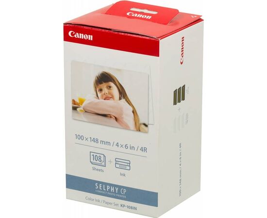  Набор для печати Canon KP-108IN (3115B001) 10x15/108л./белый для сублимационных принтеров 